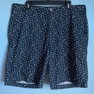 Nautica Anchors Print Navy Classic Fit Deck Shorts Mens Size 36